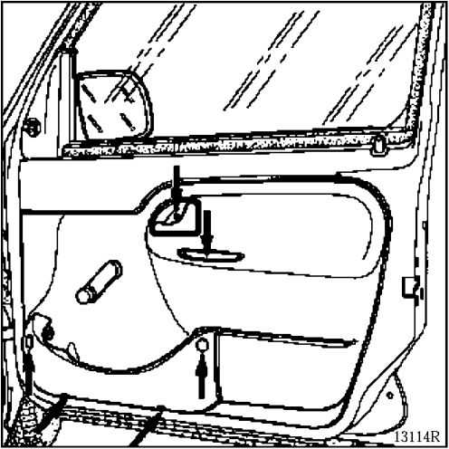 Снятие и установка обивки передней двери (для применения на моделе ford transit с 2014)